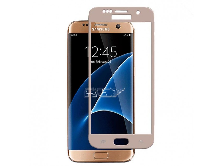 Protector Pantalla SAMSUNG GALAXY S7 EDGE Cristal Templado 3D Oro