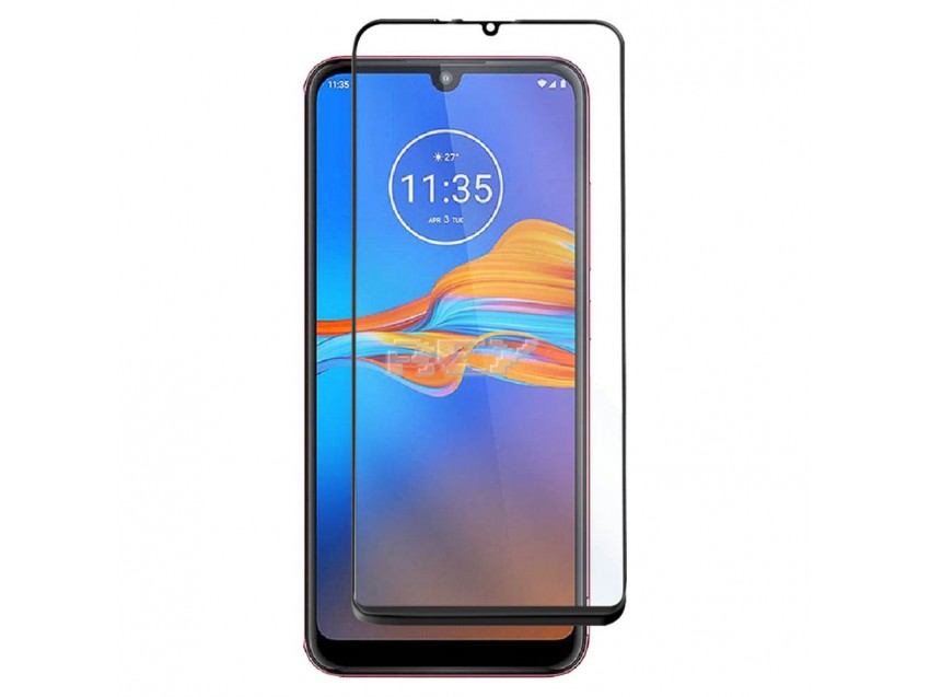 Protector Pantalla MOTOROLA MOTO E6 PLUS Cristal Templado 3D Negro