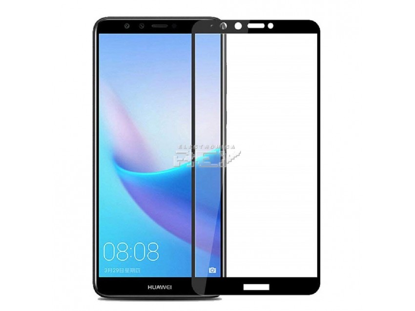 Protector Pantalla HUAWEI Y9 2018 Cristal Templado 3D Negro