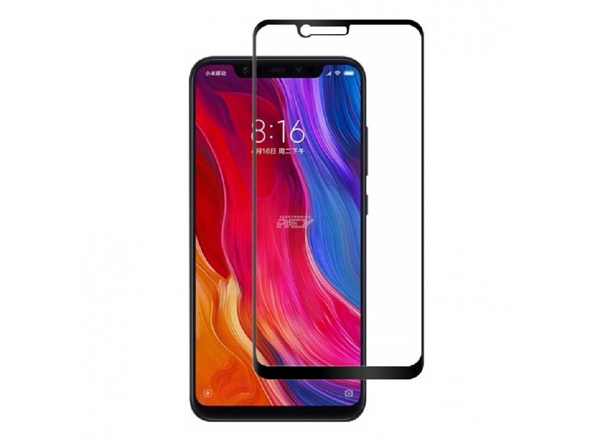 Protector Pantalla XIAOMI MI 8 Cristal Templado 3D Negro