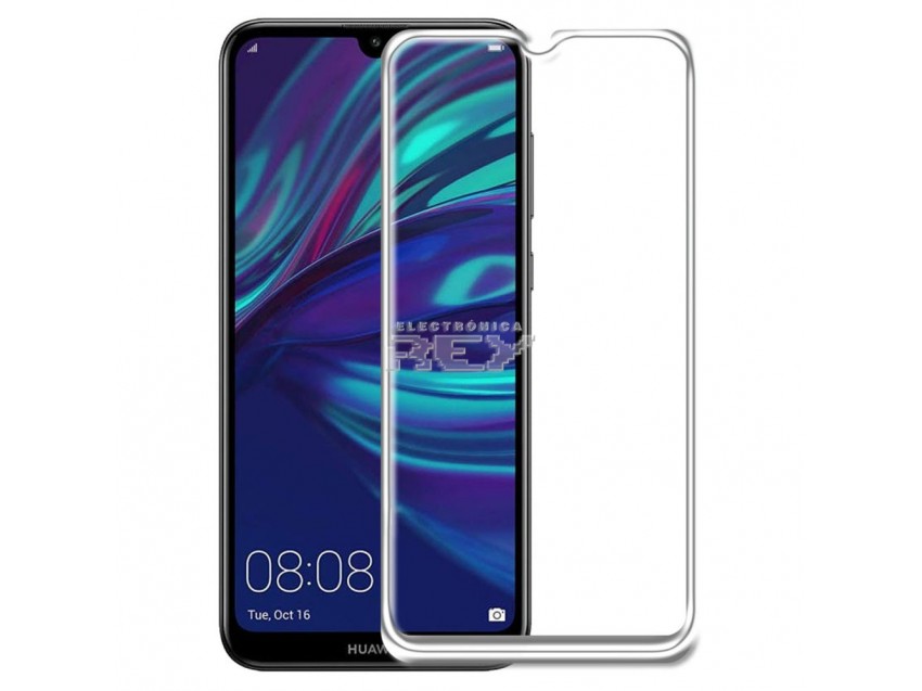 Protector Pantalla HUAWEI Y7 PRIME 2019 Cristal Templado 3D Blanco