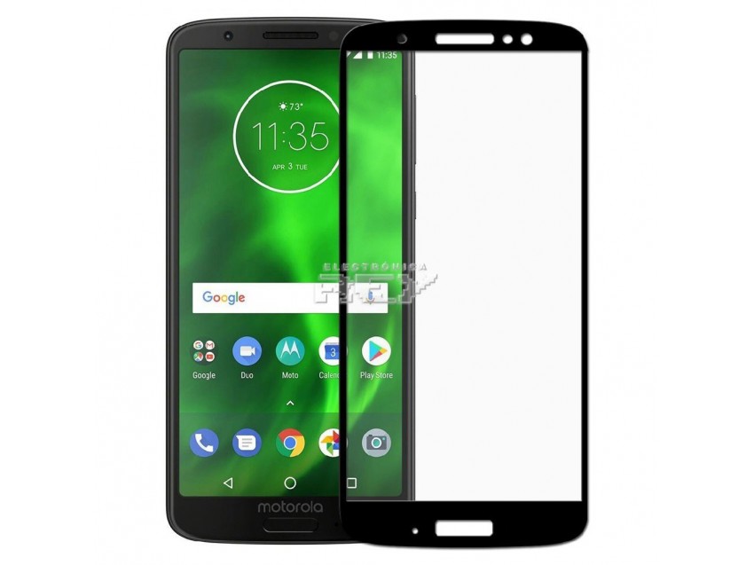 Protector Pantalla MOTOROLA MOTO G6 PLUS Cristal Templado 3D Negro