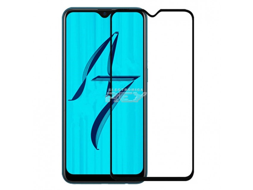 Protector Pantalla OPPO A7 Cristal Templado 3D Negro
