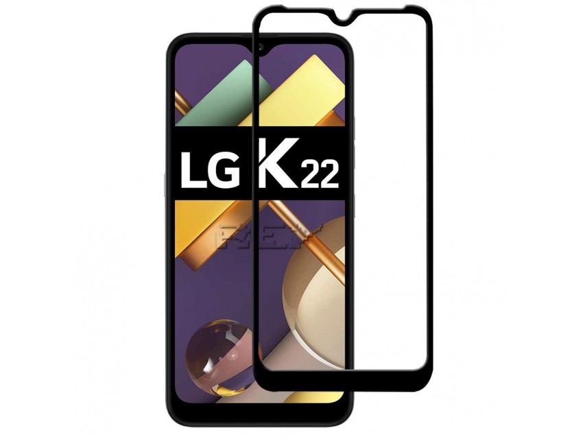 Protector Pantalla LG K22 2021 Cristal Templado 3D Negro