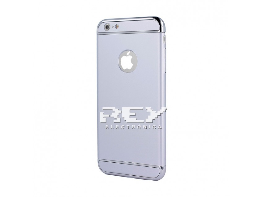 Funda IPHONE 6 ABS Semirrígida Plata Bordes Cromados