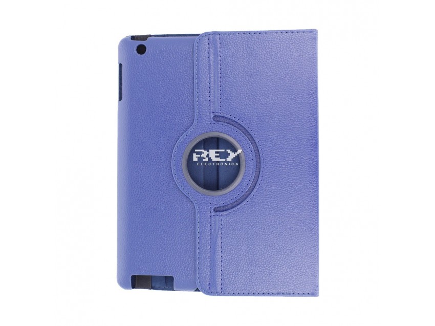Funda IPAD 2 Rotatoria Azul Oscura Piel