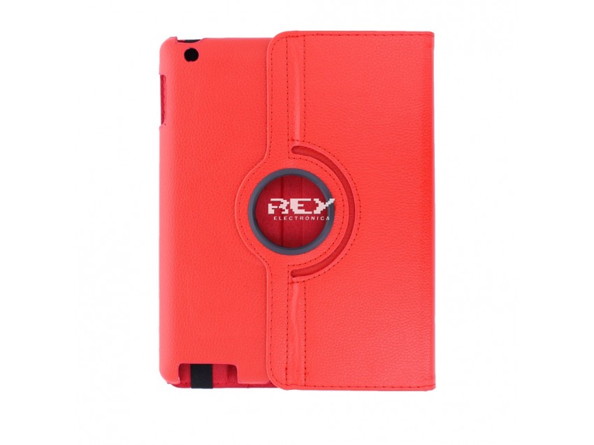 Funda IPAD 2 Rotatoria Roja Piel