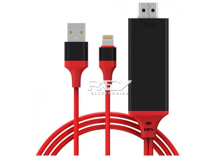 Cable Conector HDMI a USB-LIGHTNING 1m