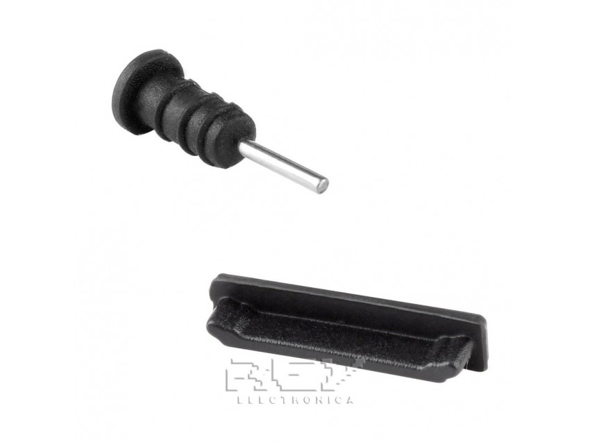 Tapa Polvo USB / Jack iPhone iPad Negro