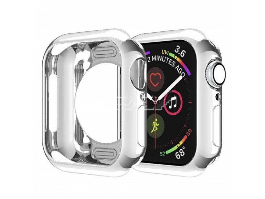 Funda APPLE WATCH SERIES 6 44mm Silicona Color Plata