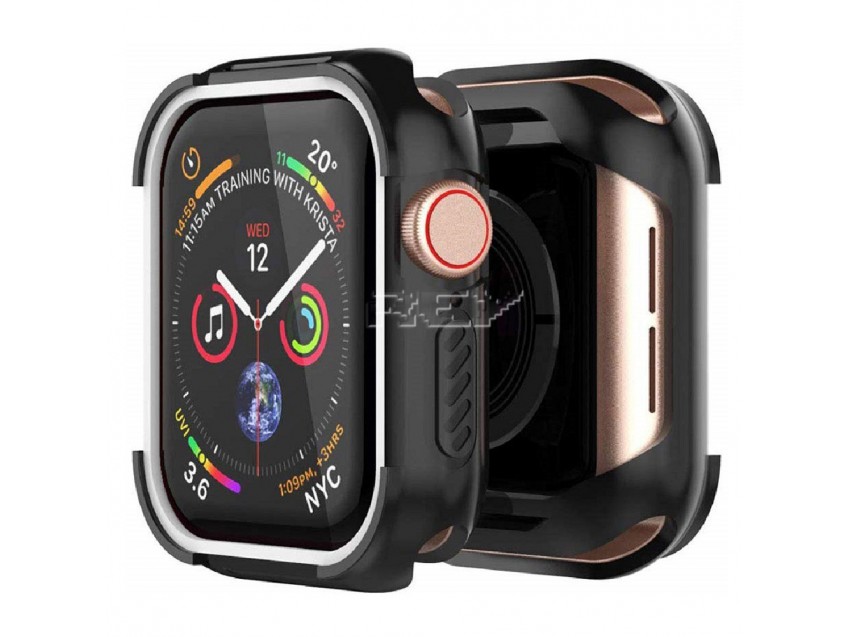 Funda APPLE WATCH SERIES 5 40mm Silicona Color Negro-Blanco