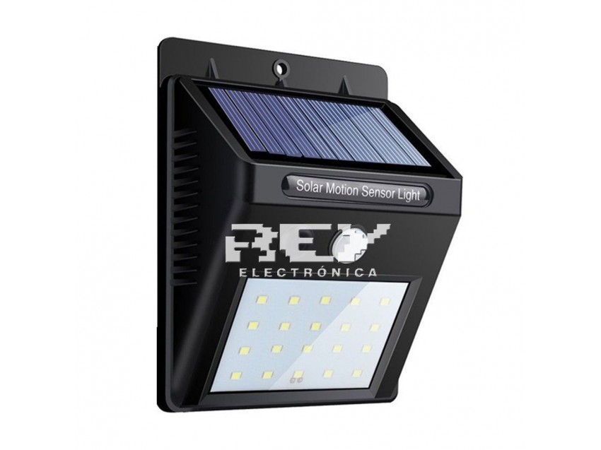Foco Pared Solar 20 LED Sensor Movimiento Impermeable