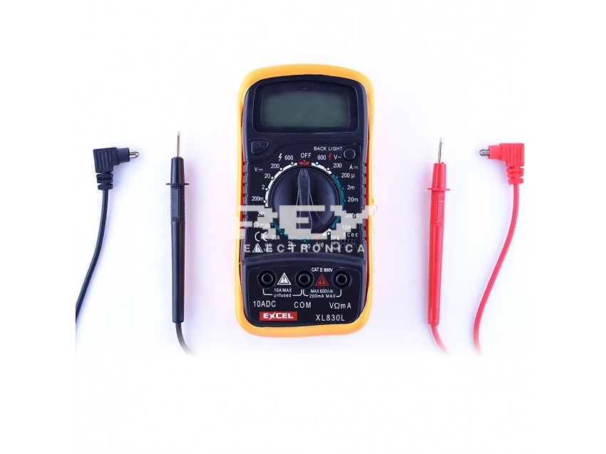 Multimetro Polimetro VOLTIMETRO Digital XL830 L Tester LED