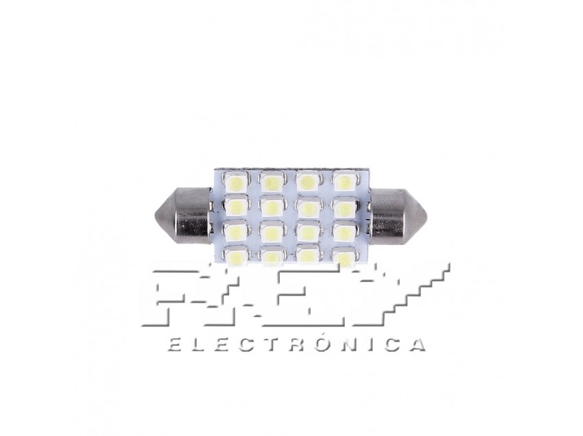 Pack 2 Bombilla Coche C5W 3528SMD 16 LED 12V Luz Interior Vehículo Automovil