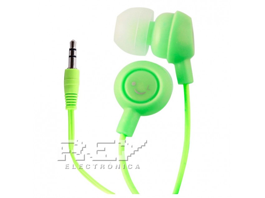 Auriculares Fruit Smiles 3,5mm Color Verde Headphone