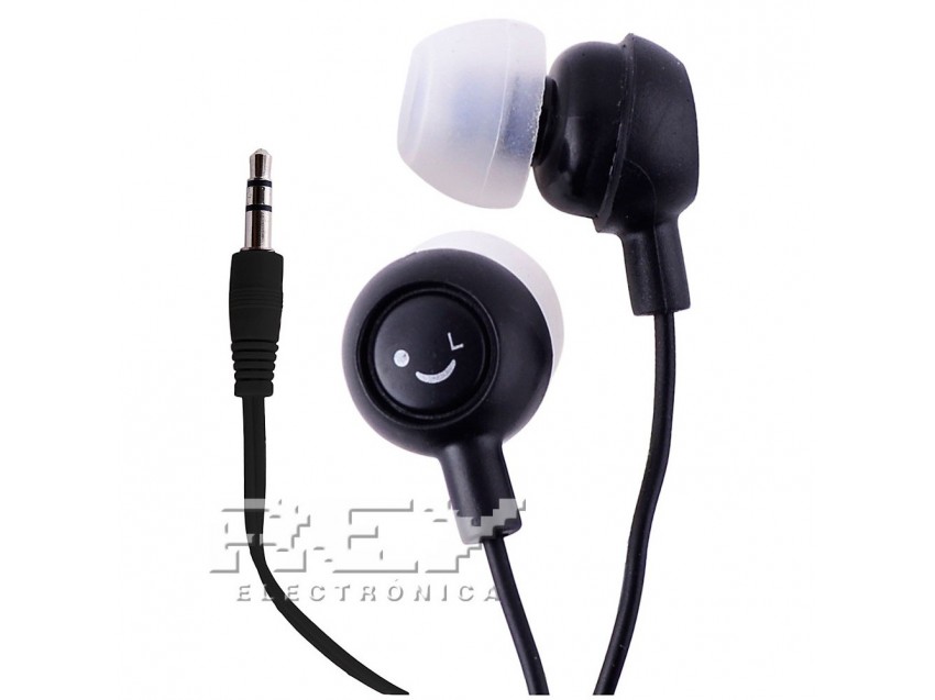 Auriculares Fruit Smiles 3,5mm Color Negro Headphone