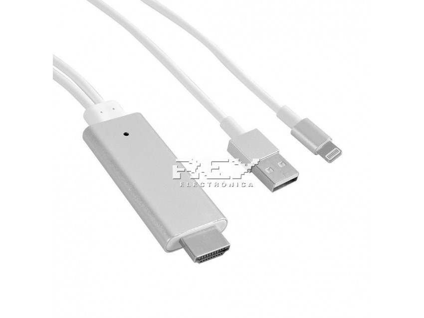 Cable Conector HDTV HDMI USB - IPHONE 8 Pin Móvil TV