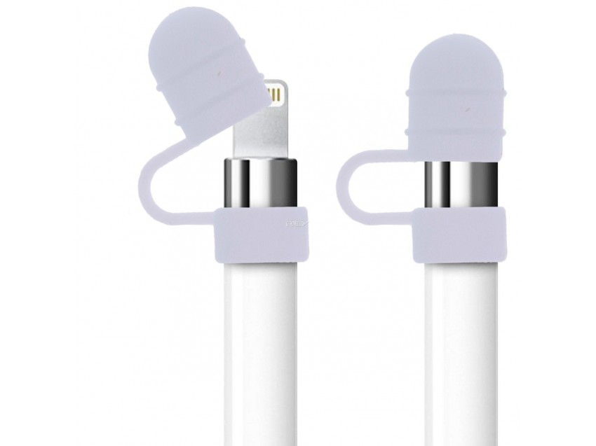 Funda Silicona Capuchon APPLE PENCIL Carcasa Protector Puntero Blanco