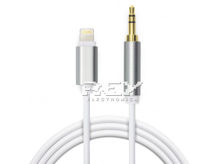 Cable Lightning Jack Macho 3,5mm Cable Audio Auxiliar Estéreo IPHONE 1m