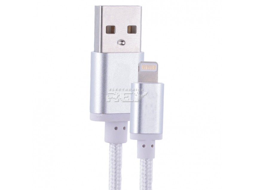 Cable 8 Pin a USB Carga / Transmisión Datos Válido IPHONE Nylon 3 m