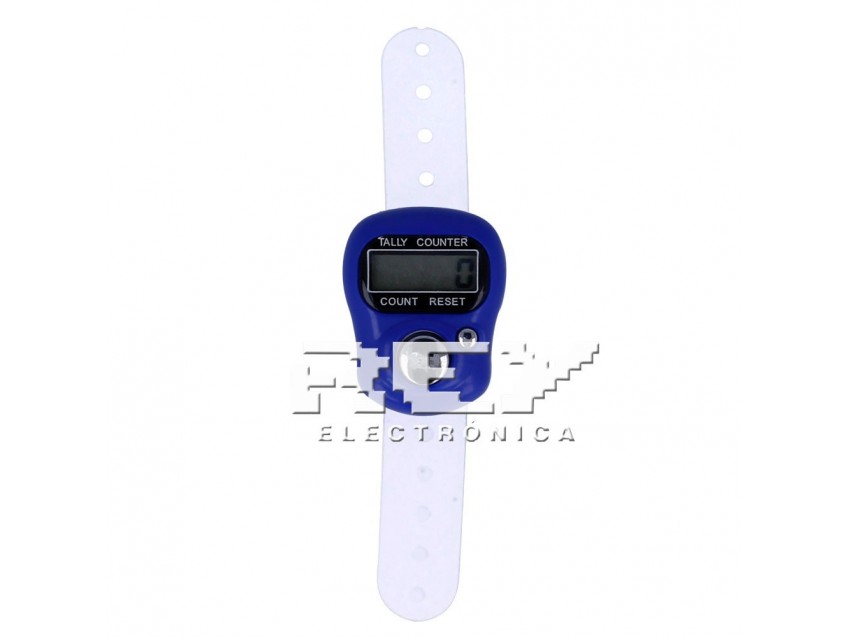 Contador Digital Mini LCD 5 Dígitos Azul, Registrador Visitas