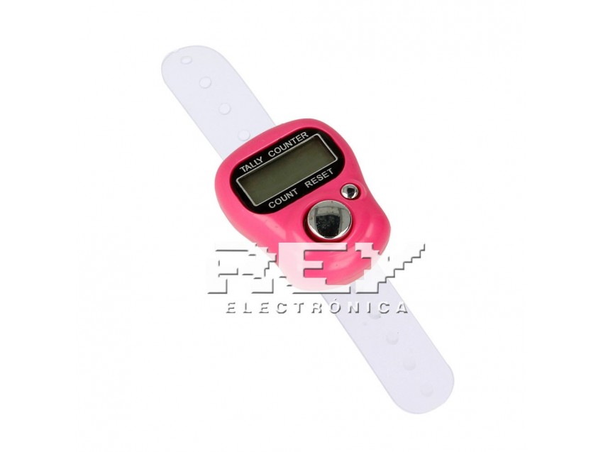 Contador Digital Mini LCD 5 Dígitos Rosa, Registrador Visitas