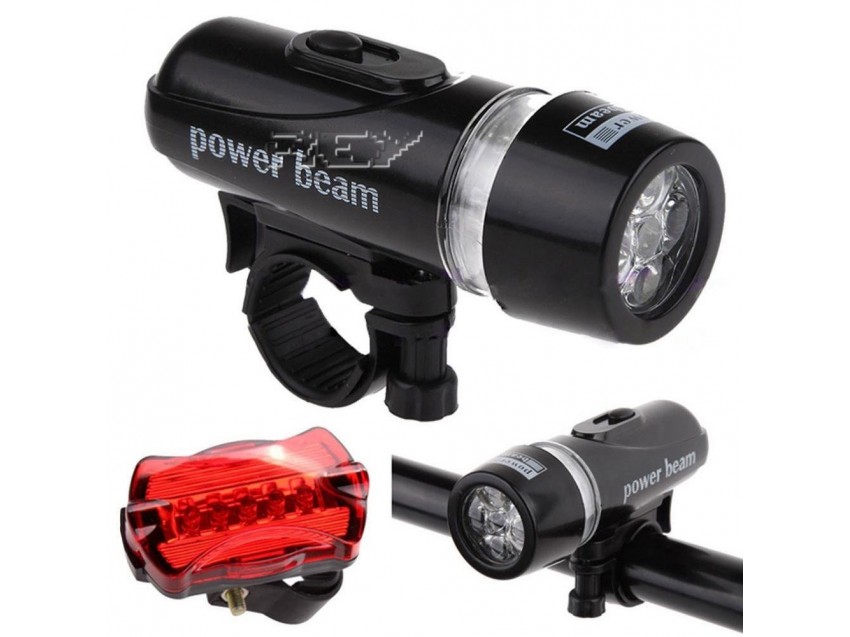 Luz LED Linterna Fijación Delantera y Trasera Bicicleta Ciclismo Bici