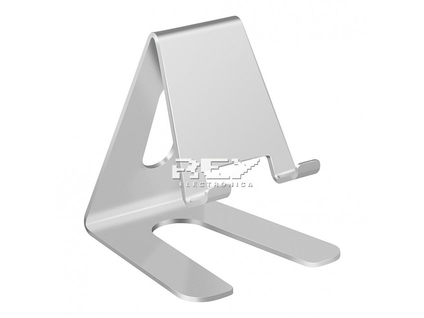 Soporte Mesa Aluminio Móvil Tablet Base Atril Plata