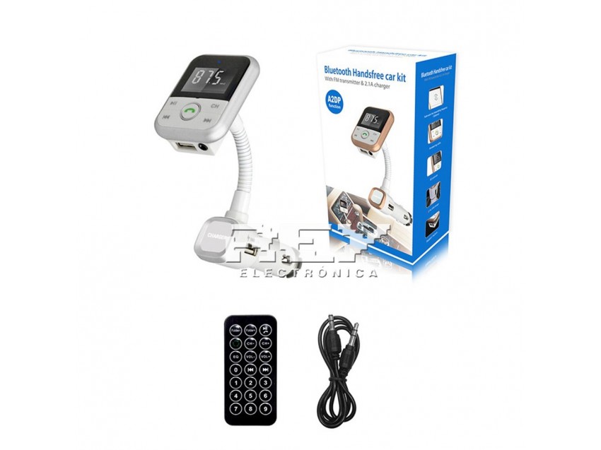 Cargador Mechero Coche MP3 Tarjeta SD USB Transmisor FM
