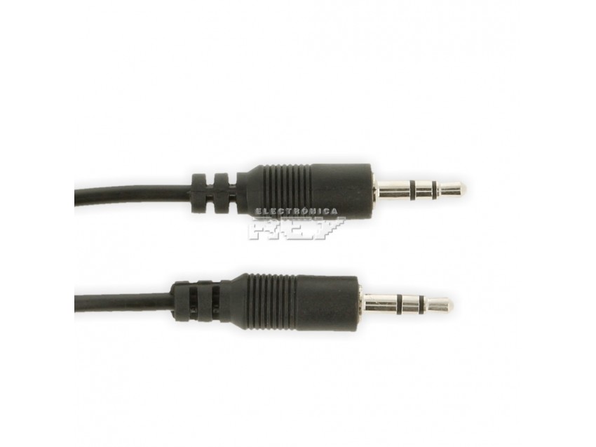 Cable Doble MINI JACK Macho 3 Metros 3,5mm Audio Estéreo Plata