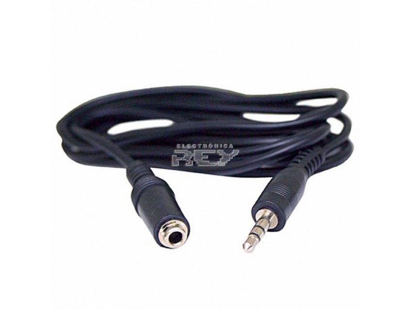 Cable Audio Adaptador 2 Metros Mini Jack 3,5mm Macho a Hembra