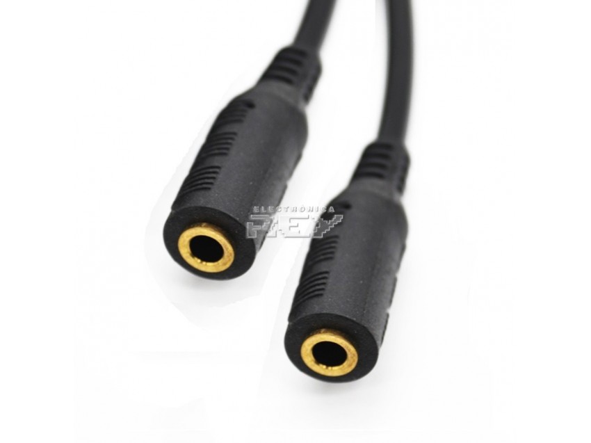 Cable JACK Doble Hembra ORO 0,5 Metros Alargador Audio 3,5mm Estéreo