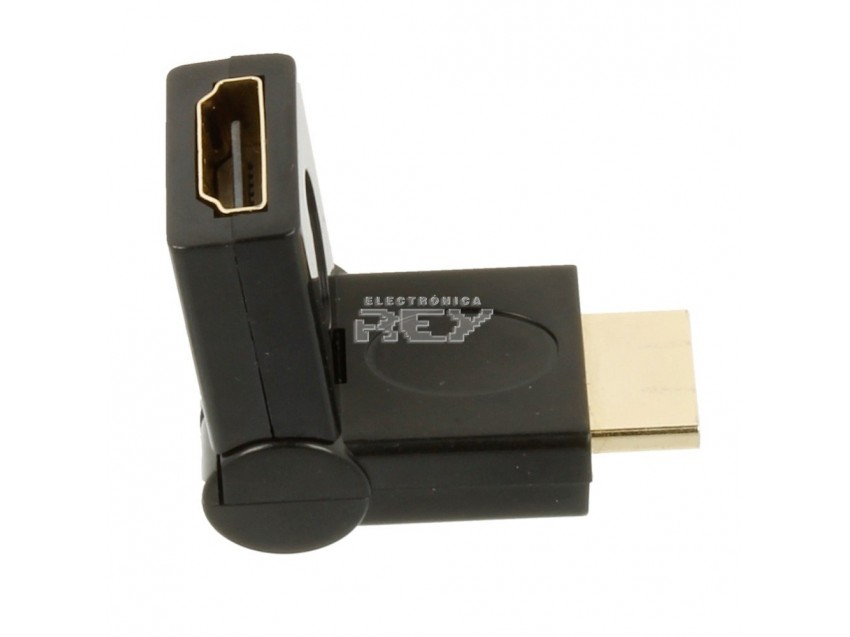 Adaptador HDMI Macho a HDMI Hembra Articulado Giratorio Rótula 270 Grados