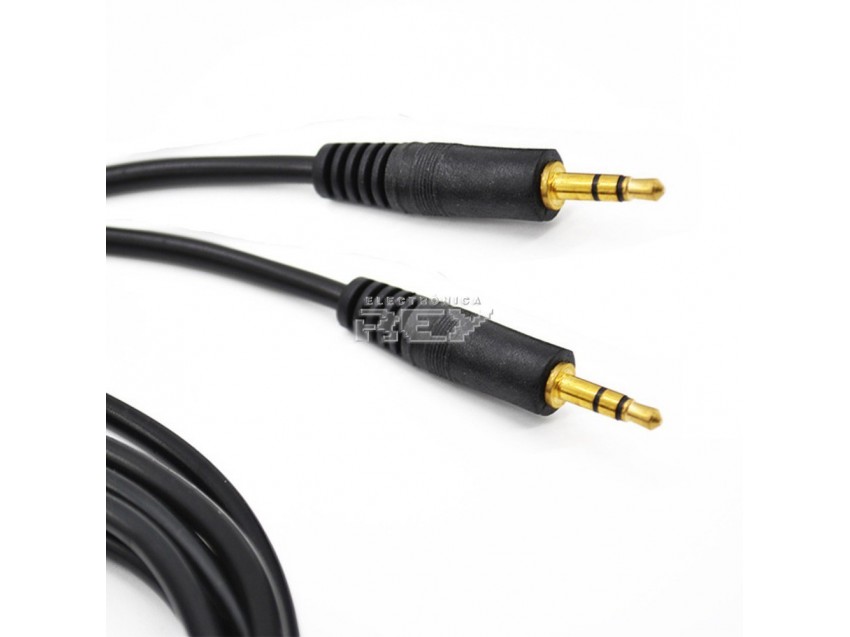 Cable JACK Doble Macho ORO 0,5 Metros Audio 3,5mm Estéreo Alargador