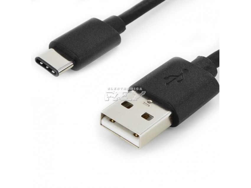 Cable USB a USB 3.1 tipo C Macho - Macho Universal Smartphone 1metro Negro