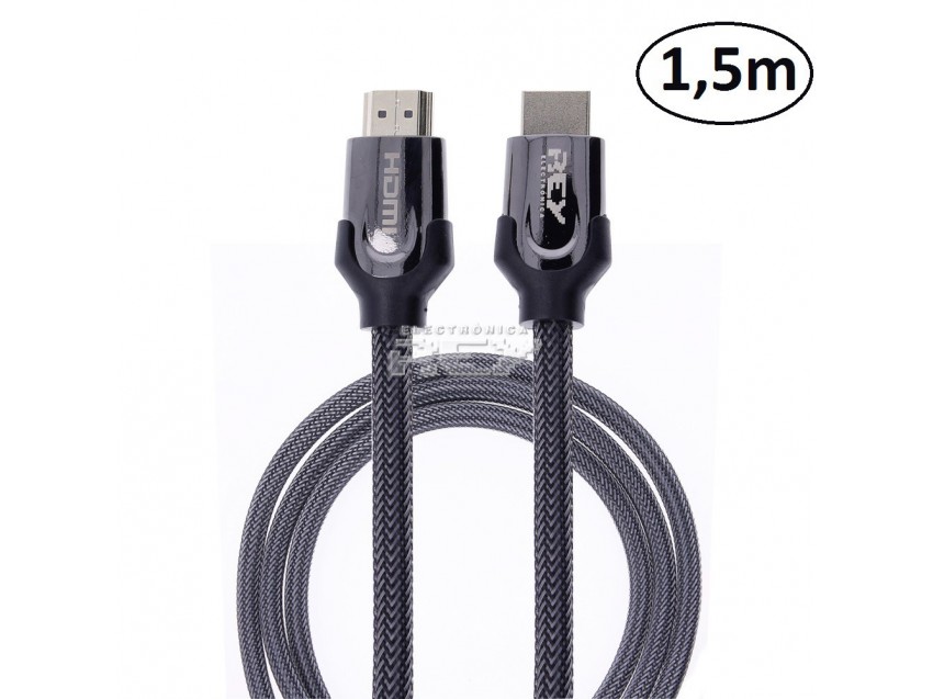 Cable Nylón Trenzado HDMI Macho a Macho 4 K 3D, 1,5 M
