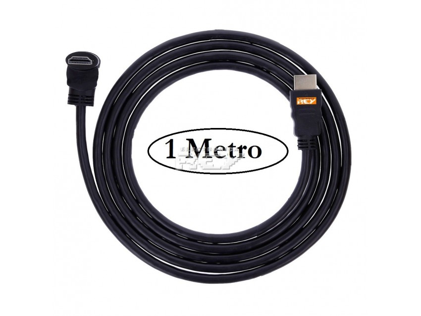 Cable HDMI Macho a HDMI Codo 90º Ultra HD 4k Alta Velocidad 1m Acodado