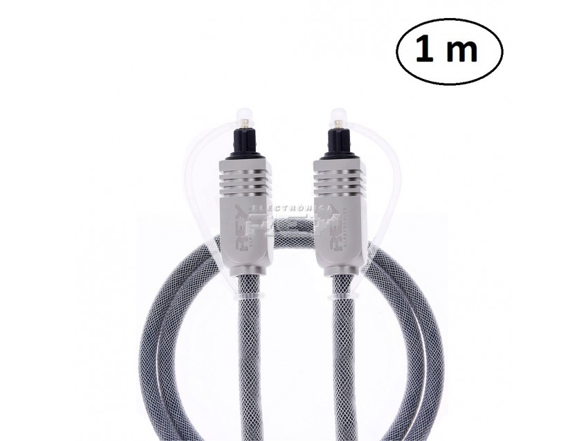 Fibra Óptica TOSLINK Recubrimiento Malla NYLÓN 1 Metro 6mm