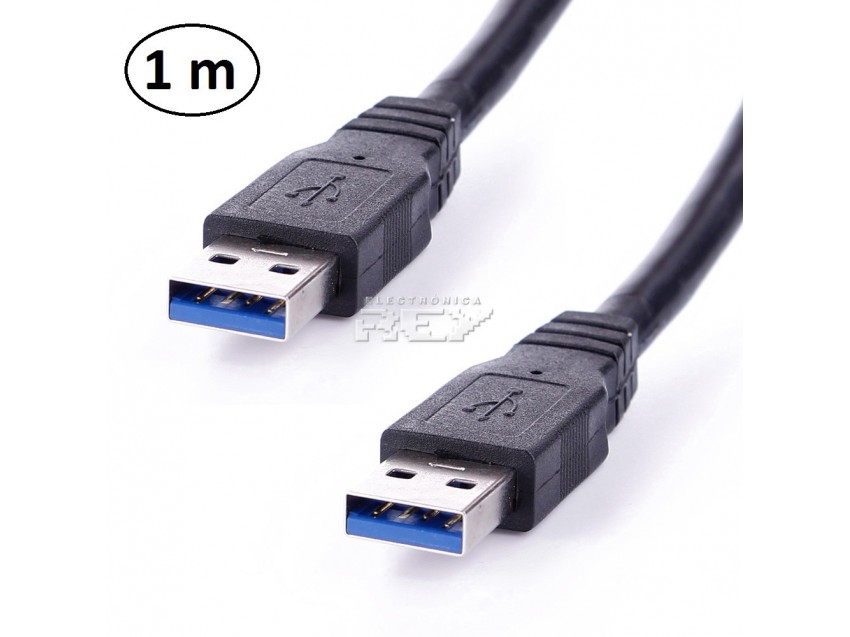 Cable USB 3.0 Macho a USB 3.0 Macho 1m Niquelados
