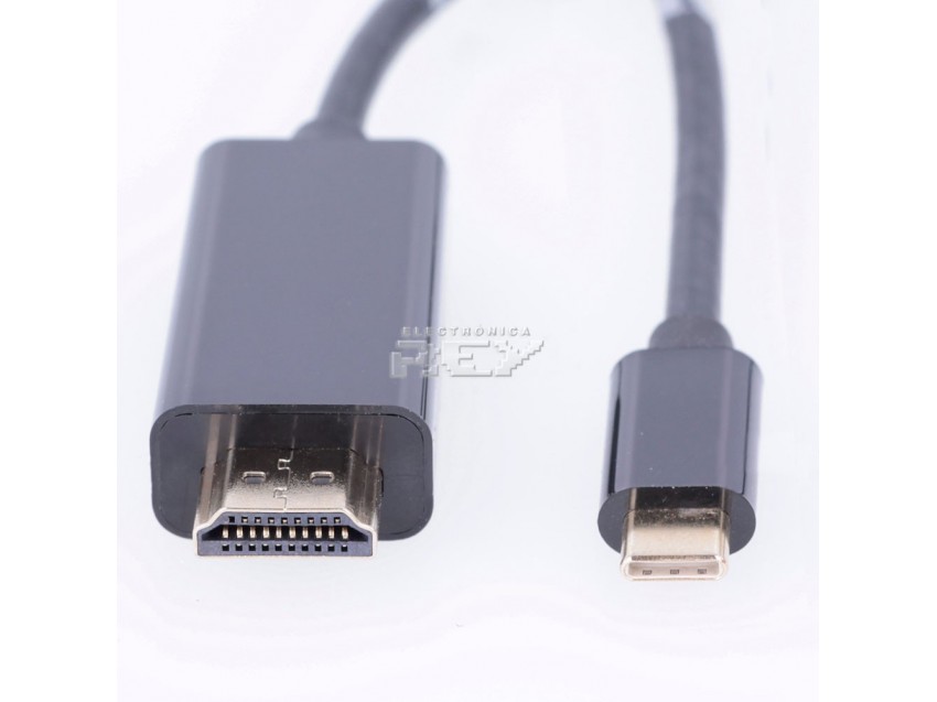 Cable OTG HDMI Macho a USB 3.1 "C" Macho 2 M. Dorados 4K
