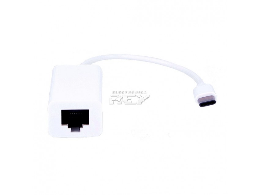 Adaptador Tipo C Macho a Red Ethernet RJ45 Tarjeta Red 10/100Mb Conversor