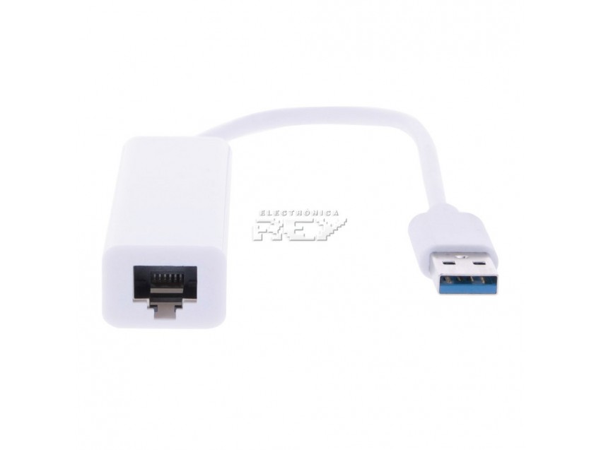 Adaptador USB 3.0 Macho a Ethernet RJ45 10/100Mb Conversor