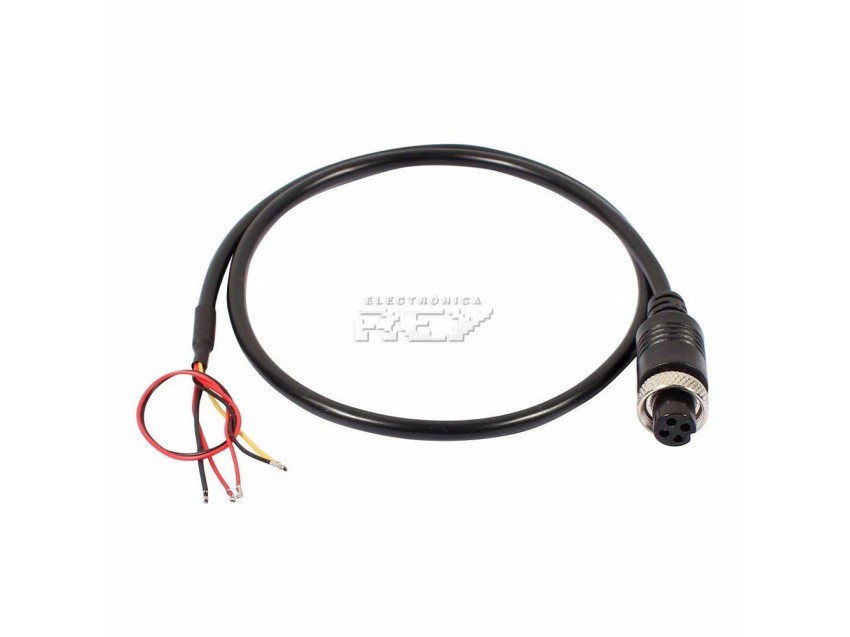 Cable Conector 4 Pines CCTV y DRV Vídeo Salida Electrosoldable 58 cm