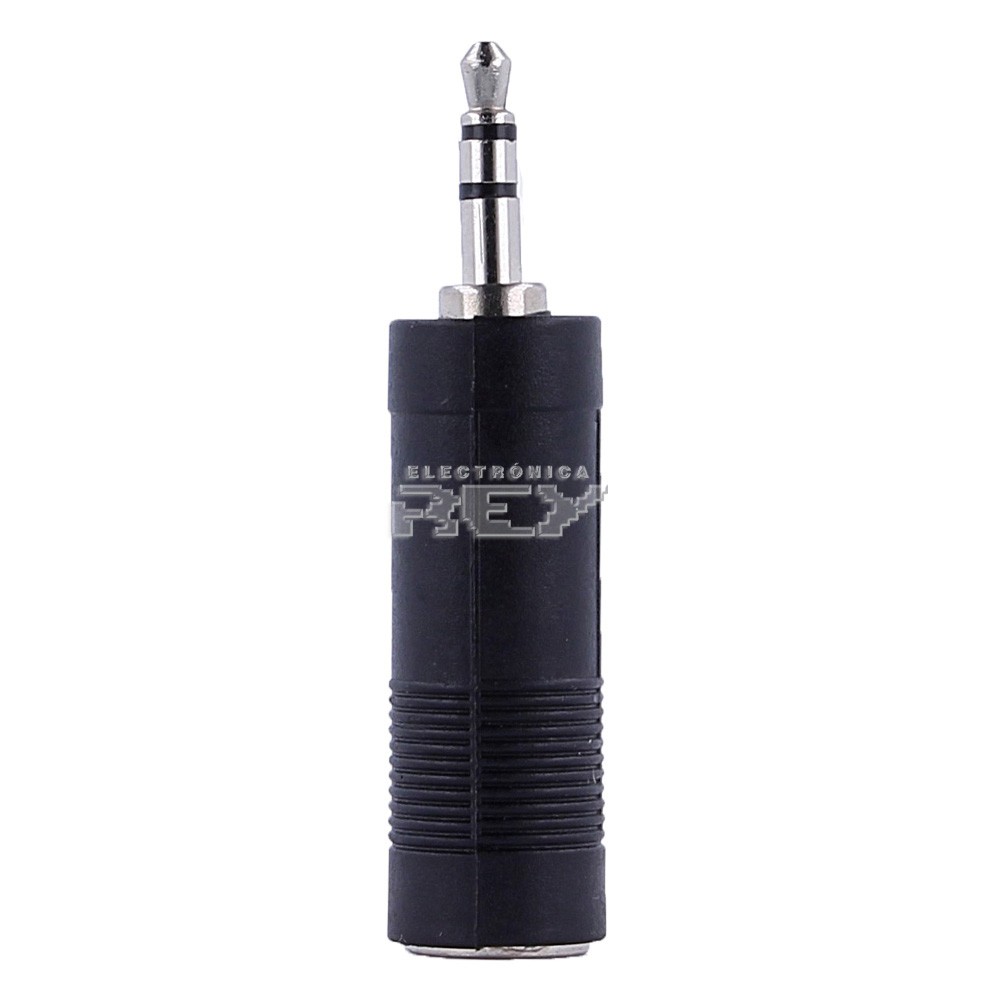 Adaptador Clavija Audio Jack 6,3mm Hembra a Jack 3,5 mm Macho Stereo