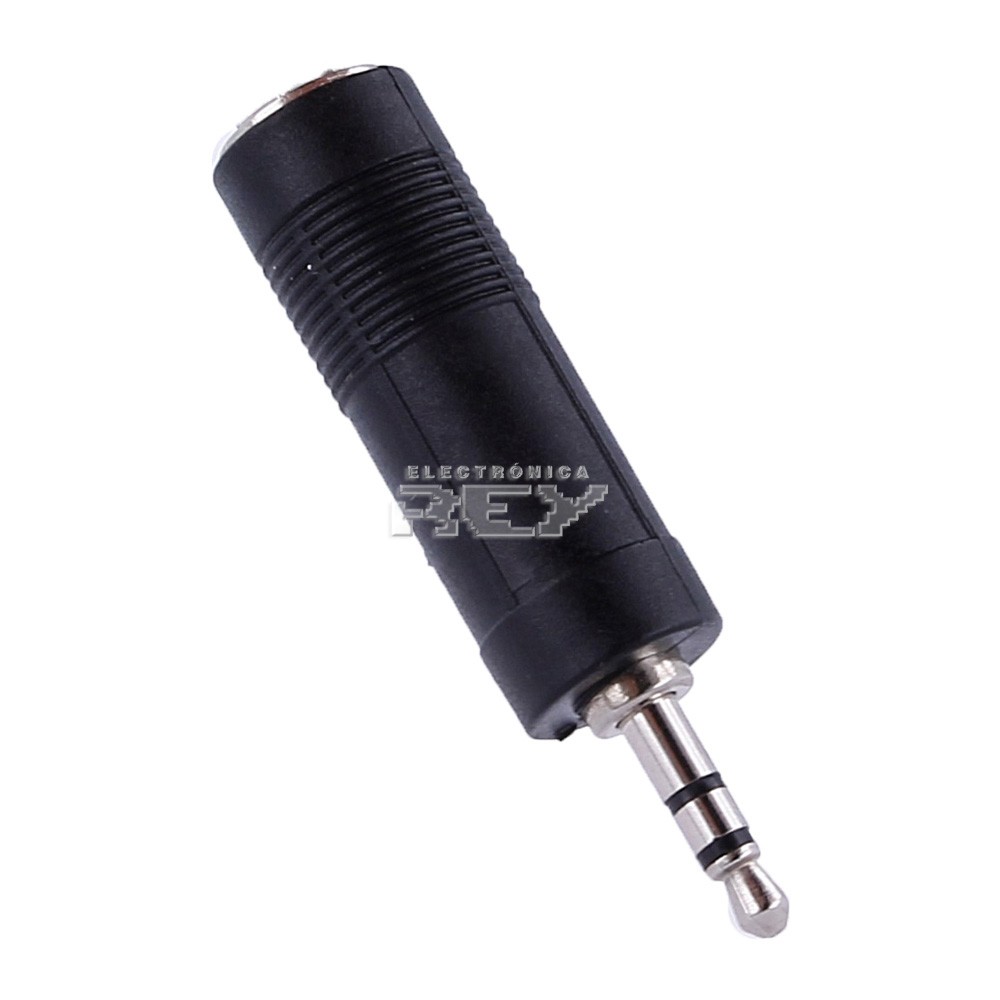 Adaptador Clavija Audio Jack 6,3mm Hembra a Jack 3,5 mm Macho Stereo