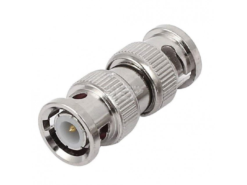 Conector Prolongador Alargador RF Coaxial Tipo BNC Doble Macho-Macho CCTV