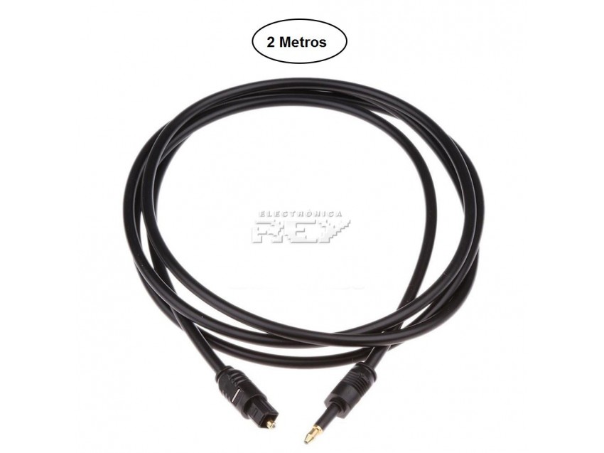 Cable Conector Mini-TOSLINK a TOSLINK Macho Óptico Audio Digital 2 M