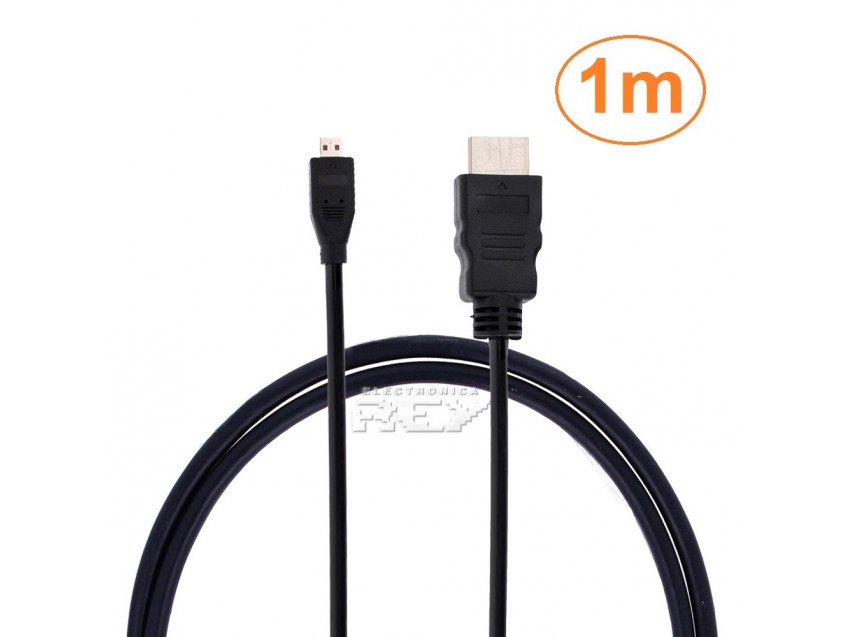 Cable HDMI 1.4 a MICRO HDMI Ethernet, Resolución XHD, 3D 1 Metro