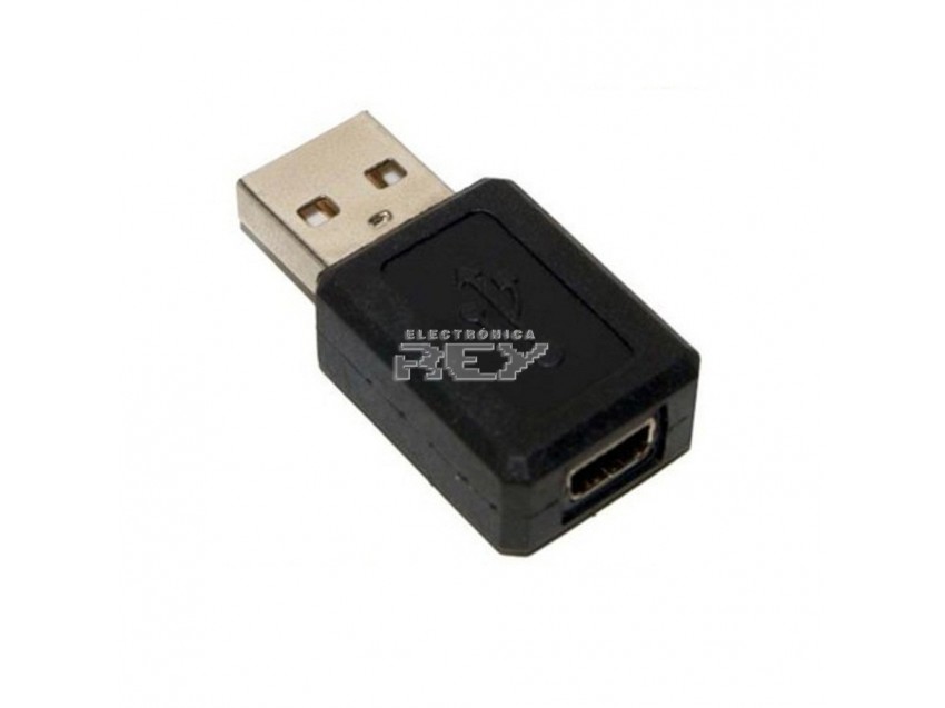 Adaptador USB Macho a mini USB Hembra