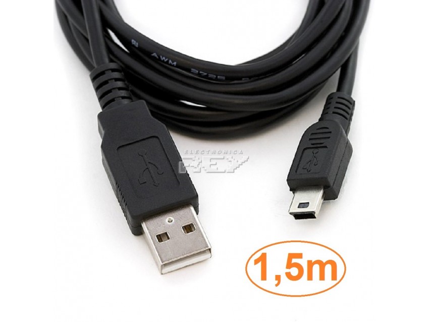 CABLE USB 2.0 TIPO A/M-MINI USB 5PIN/M 1,5 M